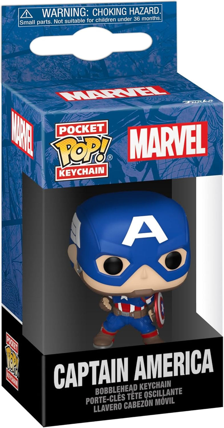 Funko Pop! - Llavero de Marvel - Capitán América - Marvel Comics -...