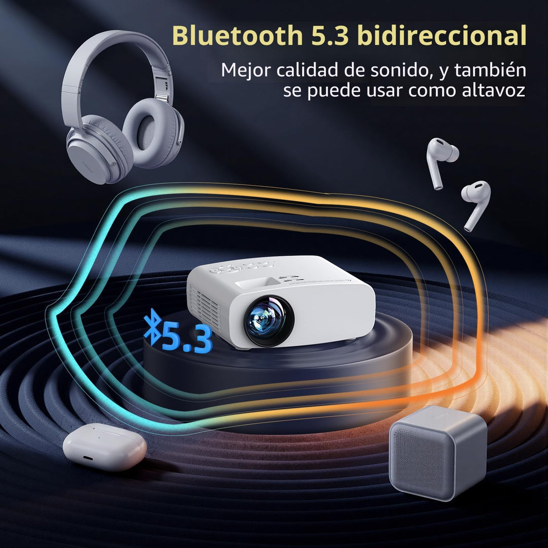 Proyector con WiFi y Bluetooth, pericat 4K compatible con proyector...