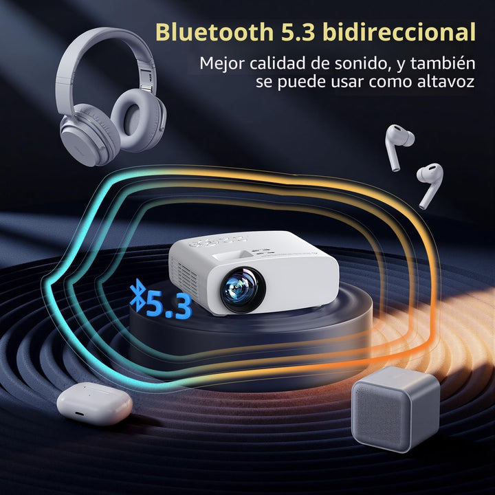 Proyector con WiFi y Bluetooth, pericat 4K compatible con proyector...