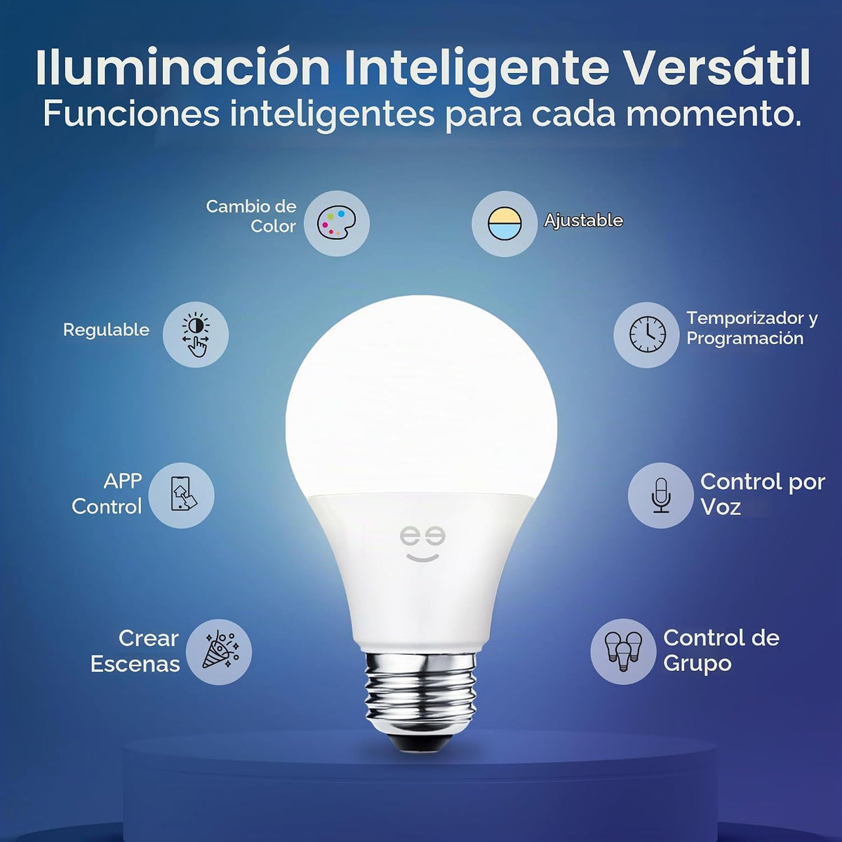 Geeni Prisma Plus - Bombillas inteligentes regulables de 800 lúmenes, Wi-Fi