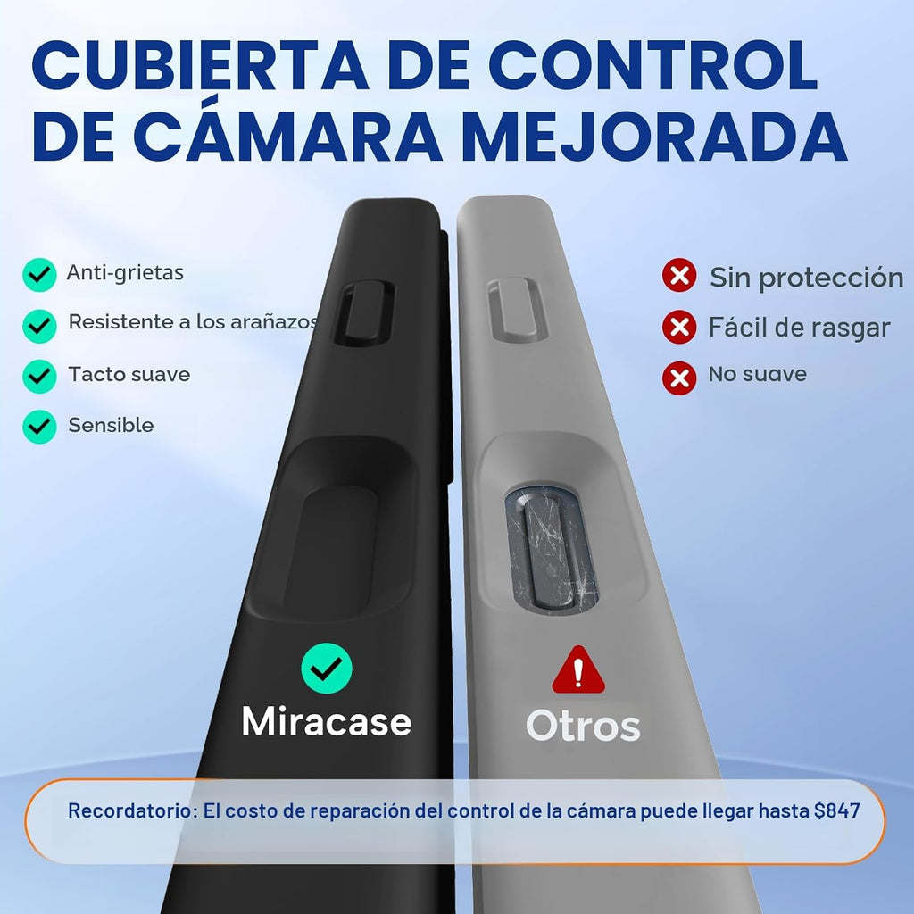 Miracase Funda de silicona y magnética para iPhone 17, color negro