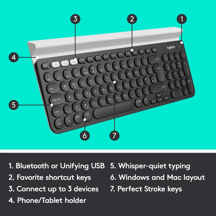 Logitech K780 Teclado Inalámbrico Multidispositivo para