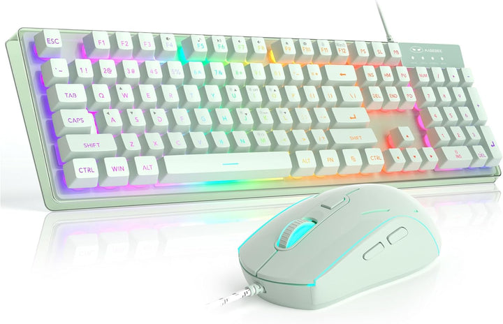 Combo de teclado y mouse para juegos, teclado K1 con retroiluminaci...