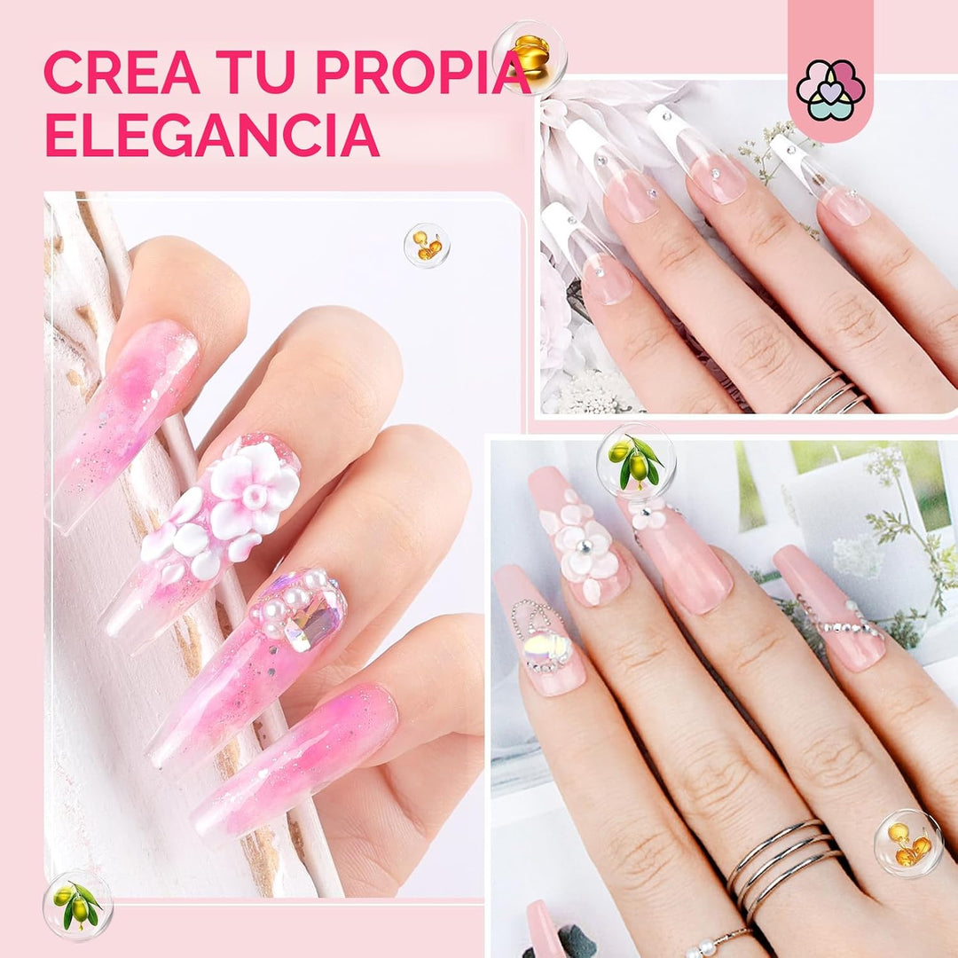 SAVILAND Kit de uñas acrílicas con taladro: juego profesional de uñ...