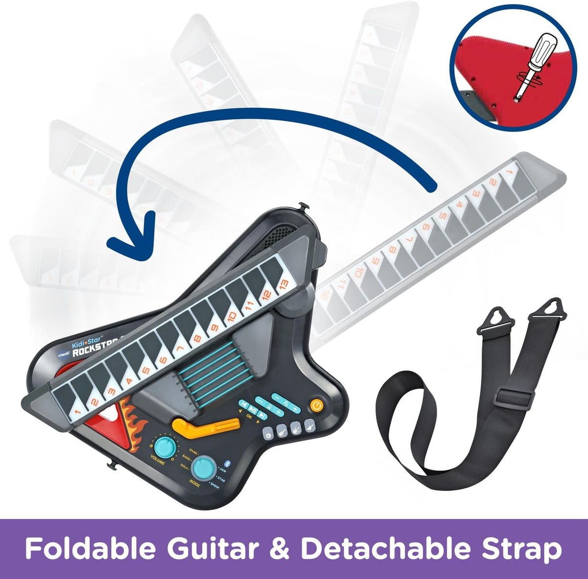 VTech Kidi Star Rockstar - Guitarra negra