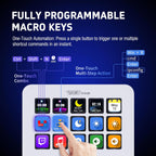 Teclado de teclas macro, controlador de transmisión de mazo de juego, teclado de accesos directos de transmisión de juego, 18 teclas programables, panel visual personalizable de IA USB