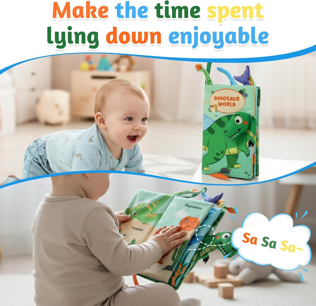 YOGINGO Libros para bebés Montessori Toys Cute Dinosaurs
