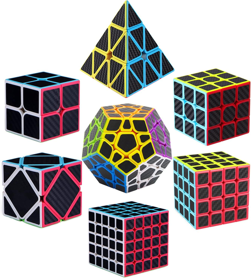 Juego de cubos de velocidad de 2 x 2, 3 x 3, 4 x 4, 5 x 5 pulgadas, megaminx, cubo piramidal