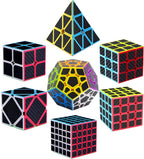 Juego de cubos de velocidad de 2 x 2, 3 x 3, 4 x 4, 5 x 5 pulgadas, megaminx, cubo piramidal