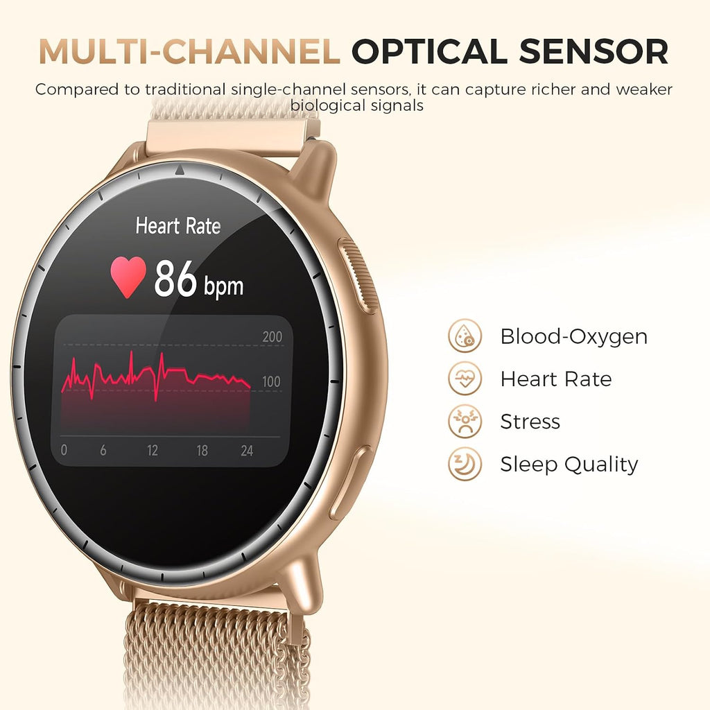 EGQINR GPS Smart Watch para Hombres y Mujeres, 1.32" AMOLED, Seguimiento de Actividad 5ATM