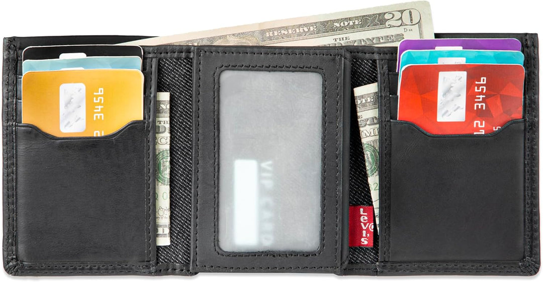 Levi's Billetera triple RFID para hombre, elegante y delgada, i...
