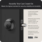 Level Lock Pro - Cerradura inteligente más pequeña y innovadora del mundo, Negro mate