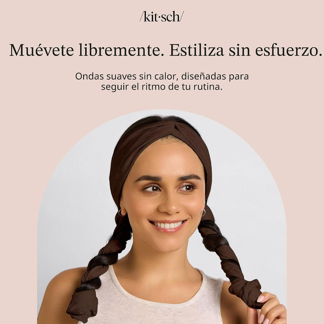 Kitsch Set & Flow Active - Diadema rizadora sin calor para mujer, c...