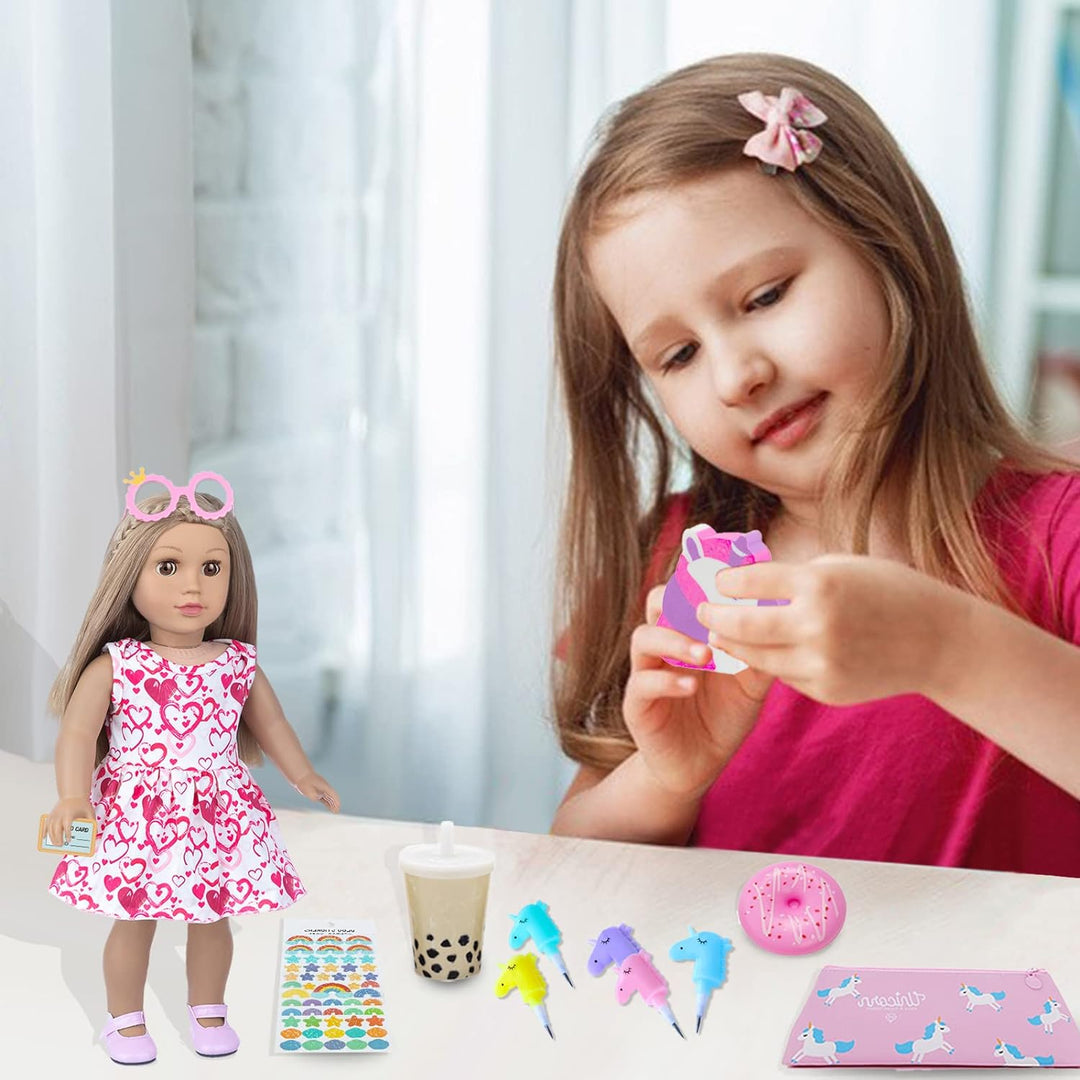 Ropa y Accesorios de Muñeca BDDOLL y Artículos Escolares Set de Jue...