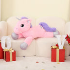 Almohada de peluche gigante de unicornio de 61 cm, almohada de peluche para abrazar unicorno para niñas, regalo para Navidad, cumpleaños o San Valentín