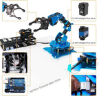 Brazo robótico 6DOF Kit de brazo robot con desarrollo secundario compatible con Arduino, kit de programación DIY Robot STEAM con sensor y código fuente abierto Arduino y tutorial