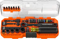 Klein Tools 65301KNECT Juego de llaves de impacto, KNECT (S) Juego de herramientas SAE de paso y zócalo abatible, adaptador de destornillador de impacto, organización de herramientas MODbox
