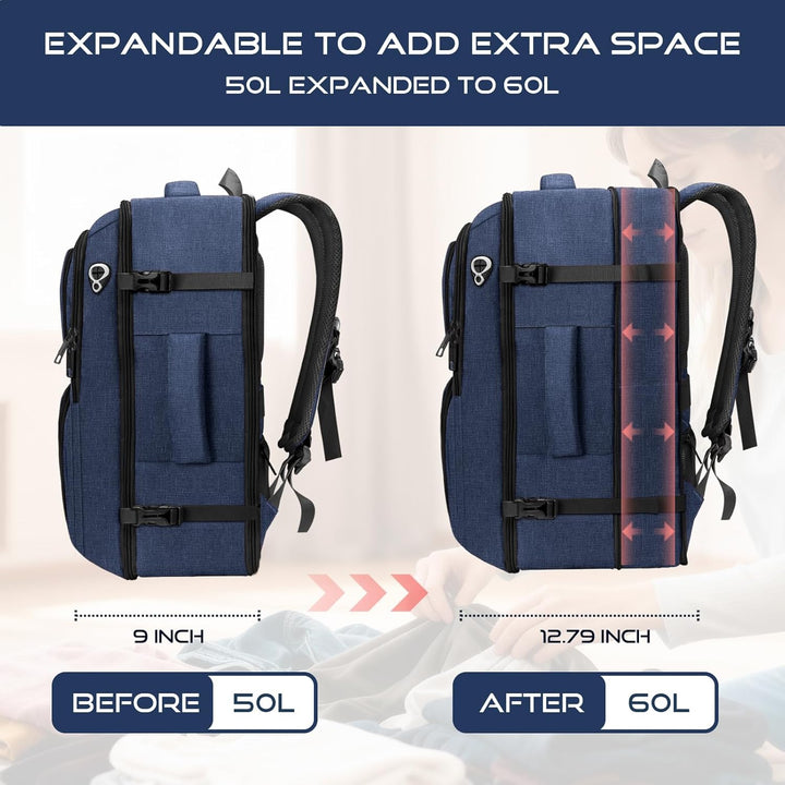 Fxcelets Mochila de viaje, mochila de transporte extragrande, bolsa...