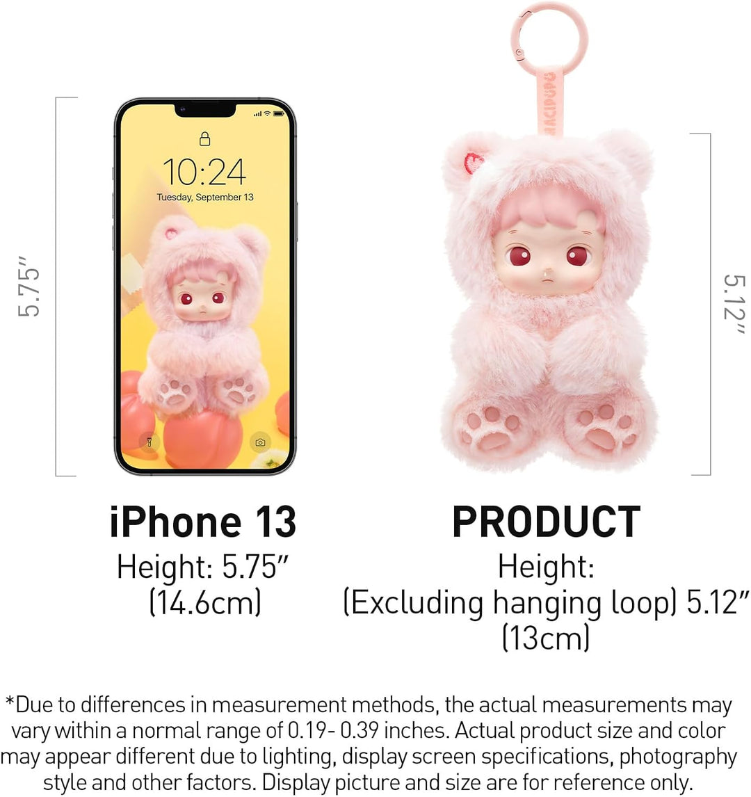 POP MART HACIPUPU Serie de Osos Gomosos - Colgante de Peluche de Vi...