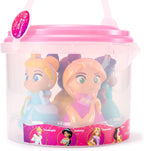 Disney Store Juego oficial de juguetes de baño de princesas de Disney, incluye 5 juguetes detallados con un cubo de almacenamiento colante, diversión para el baño y juego acuático para niños