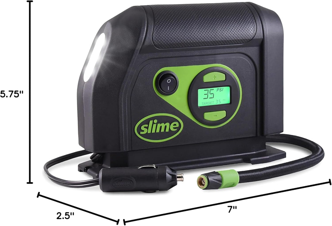 Slime 40088 Inflador de neumáticos, compresor de aire portátil para...