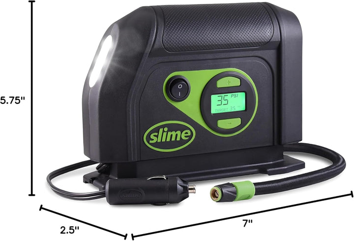 Slime 40088 Inflador de neumáticos, compresor de aire portátil para...