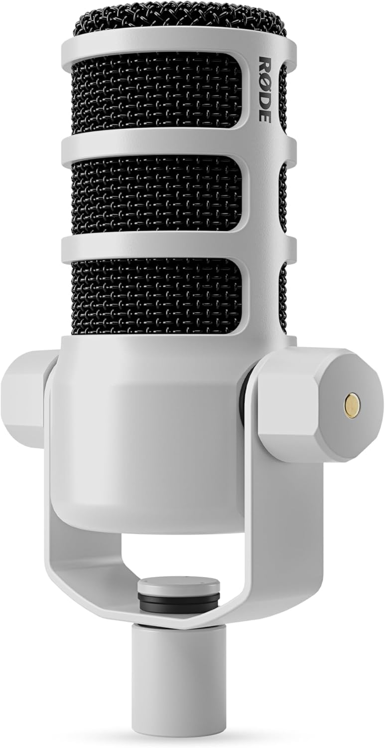 RØDE PodMic - Micrófono cardioide de transmisión dinámica, color bl...