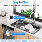 Frienhund Comedero automático para gatos con cámara 2K: alimentador automático para perros WiFi 5G con visión nocturna, dispensador de comida para gatos con contenedor grande de almacenamiento de