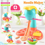 PLAY Juego de Masa de Arcilla con Máquina para Hacer Helados/Máquina para Hacer Fideos/Molde para Helado Banana Split Creaciones de Cocina Artes y Manualidades Juguetes de Comida de Juego Kit de