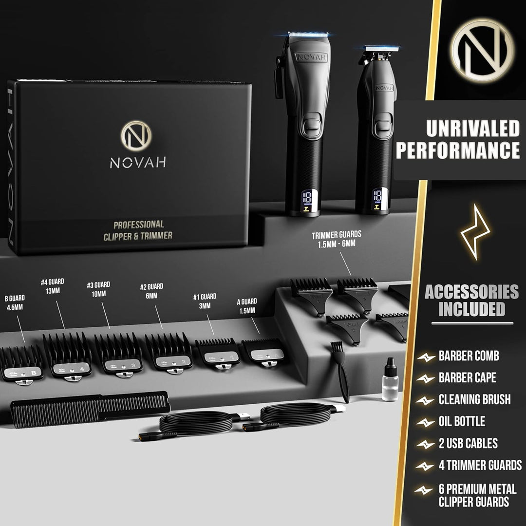Novah® Cortadoras de Cabello Profesionales para Hombres, Cortadoras...
