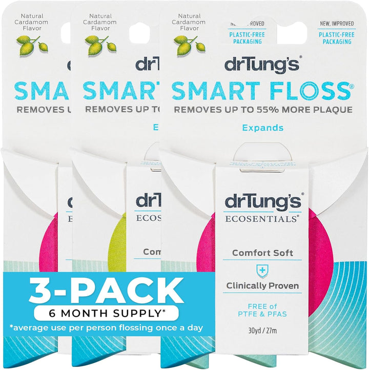 DrTung's Smart Floss - Hilo dental natural, sin PTFE ni PFAS, s...
