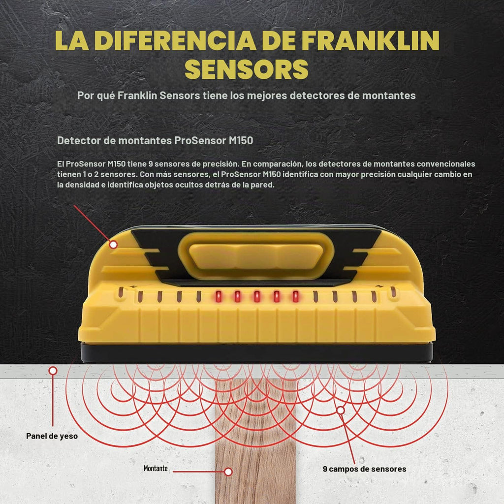 Franklin Sensors ProSensor M150/X990 - Buscador de pernos de 9 sensores