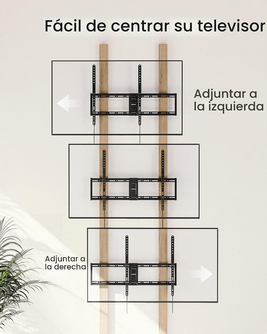 monTEK Soporte de pared fijo resistente para televisores de 43 a 100