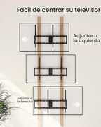 monTEK Soporte de pared fijo resistente para televisores de 43 a 100