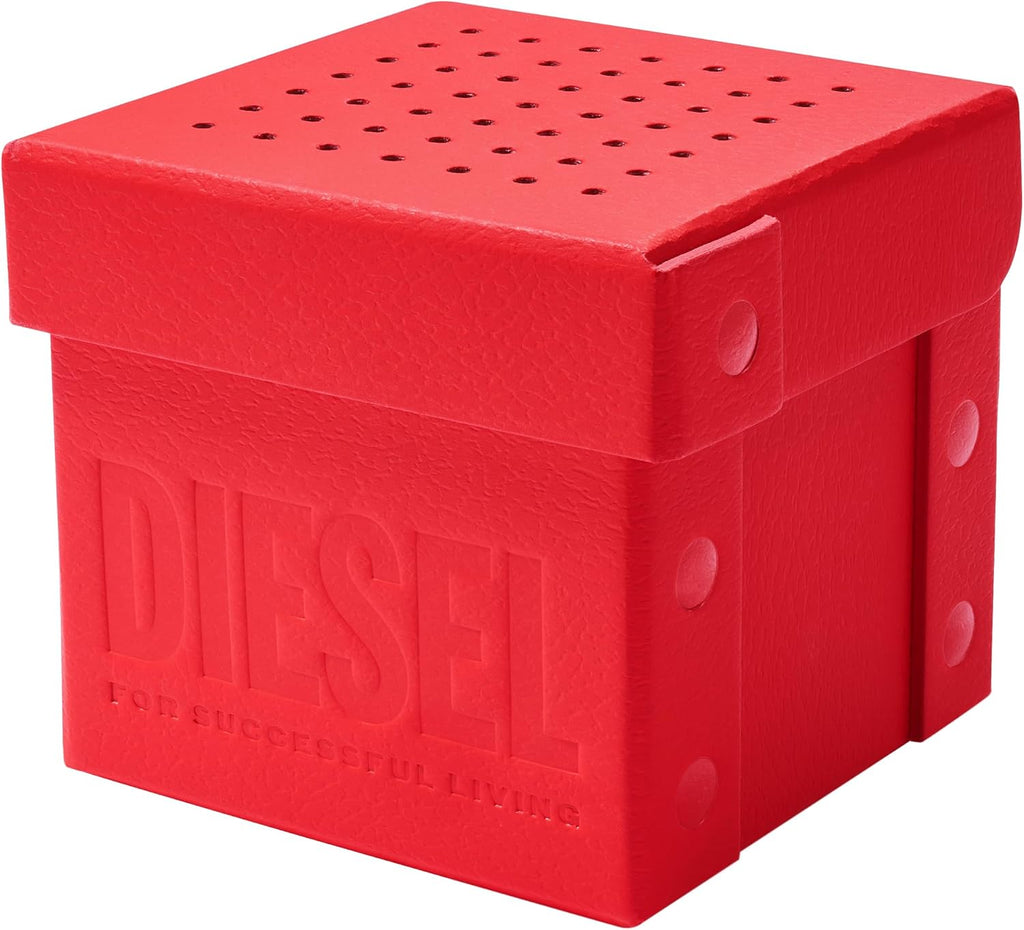 Diesel Mr. Daddy 2.0 - Reloj de hombre con cronógrafo de tamaño extra grande y correa de acero inoxidable, silicona o cuero