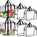 6 unidades Bolsas de almacenamiento de juguetes Grande, XL, XXL con etiquetas Organizador de juguetes transparente
