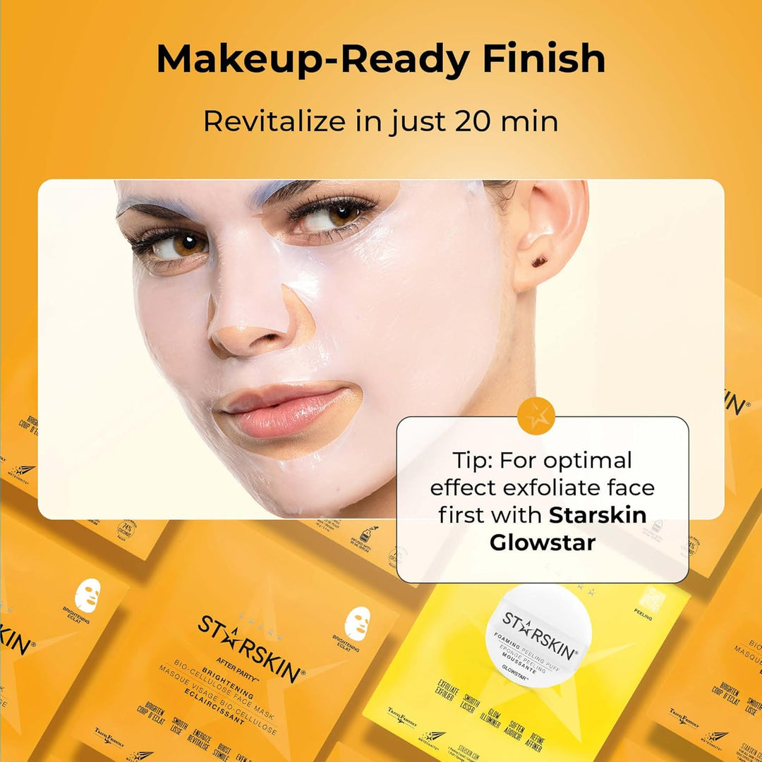 STARSKIN After Party - Mascarilla iluminadora de biocelulosa para t...