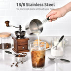U-Taste Juego de cucharas de tazas medidoras, acero inoxidable 18/8, 12