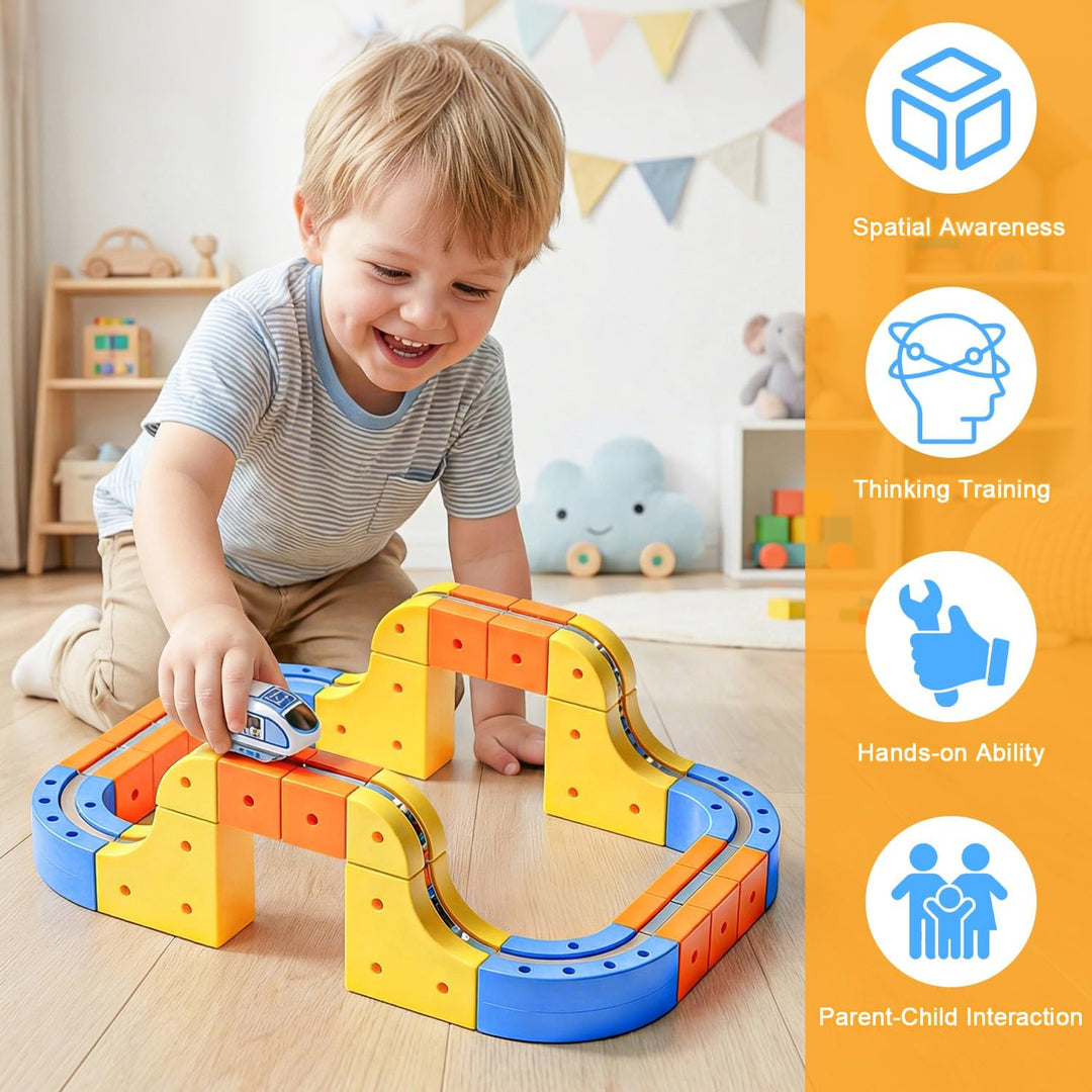 WUPIOS Juego de tren eléctrico para niños de 3 4 5 6 7 8 8