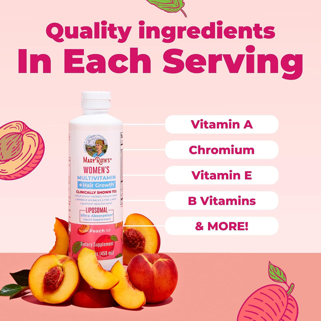MaryRuth Organics Multivitamínico para mujer + liposomal para el cr...