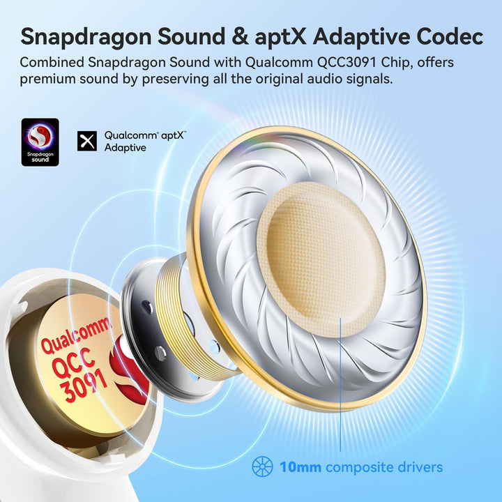 EarFun Air Pro 4 Auriculares inalámbricos híbridos adaptativos con...