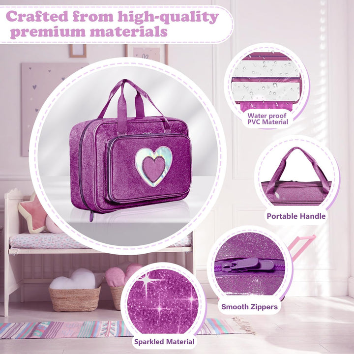 LININYHAO Funda de transporte compatible con muñecas Barbie de 12 p...