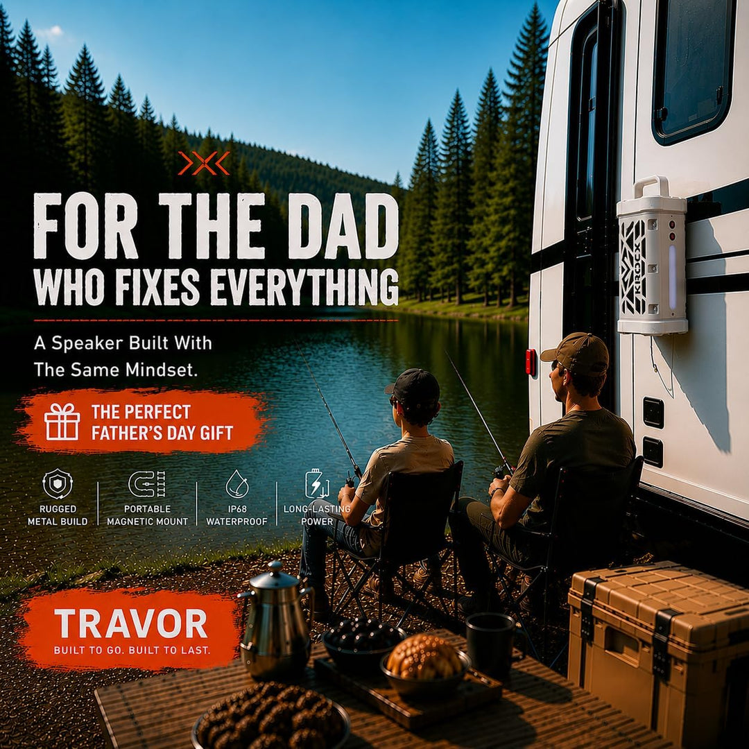 KROCX TRAVOR - Altavoz magnético de aluminio para exteriores, cuerp...