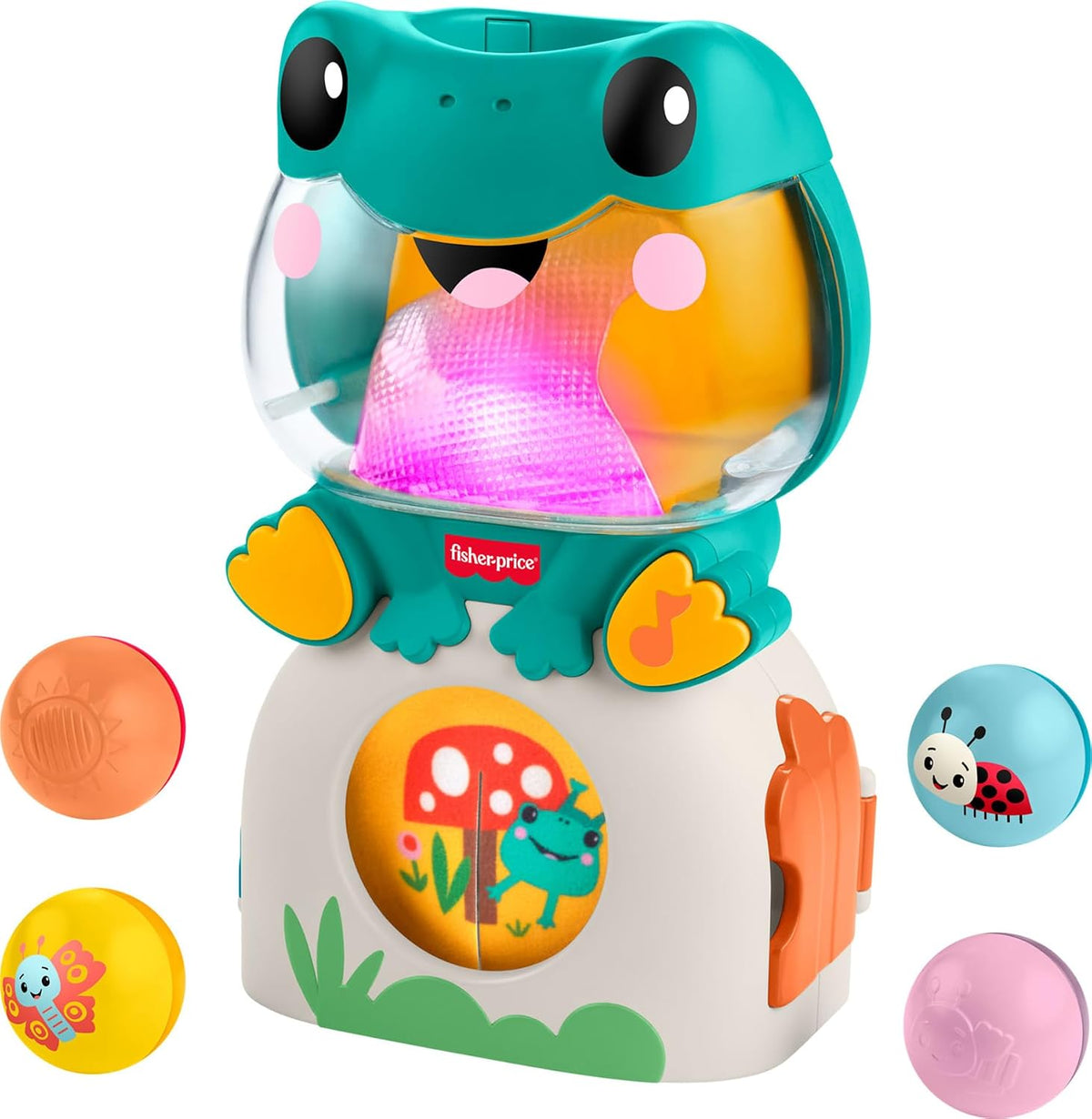 Fisher-Price Juguete Rana que Ilumina y Rueda