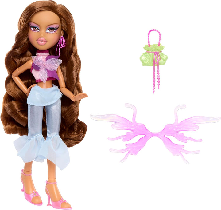 Muñeca coleccionable Bratz Fashion Pixiez Yasmin de fantasía con mo...