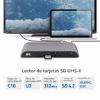 Cable Matters Base USB-C para Windows, DisplayPort dual 4K, carga de 80 W