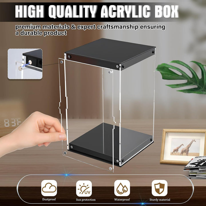 Vitrina de acrílico transparente con luz LED para coleccionables de...