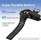 Reloj GPS para Correr con Velocidad Distancia Ritmo Alarma Contador de Calorías y Cronómetro para Hombre T031 Negro