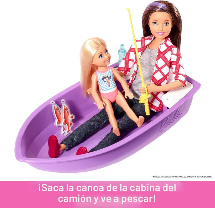 Barbie Camper, juego de muñecas con 50 accesorios, se transforma en...