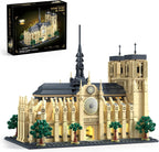 Notre Dame de Paris - Juego de construcción de arquitectura con luz LED, 1757 piezas, modelo coleccionable de bloques de construcción emblemáticos de París para adultos, regalo de cumpleaños